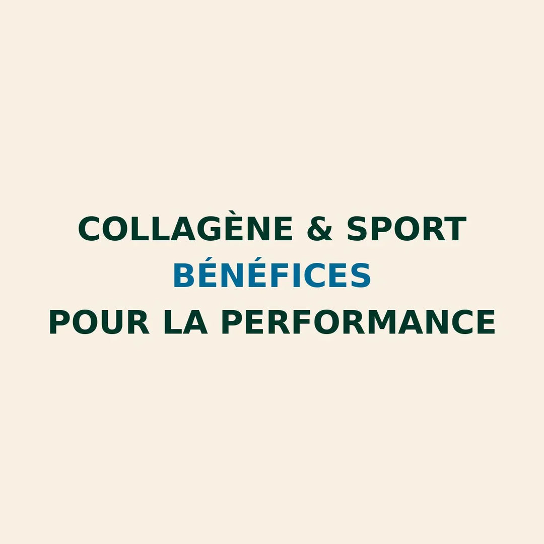 visuel SEO avec fond sport illustrant les bienfaits du collagène pour les sportifs sur les articulations, muscles et tendons