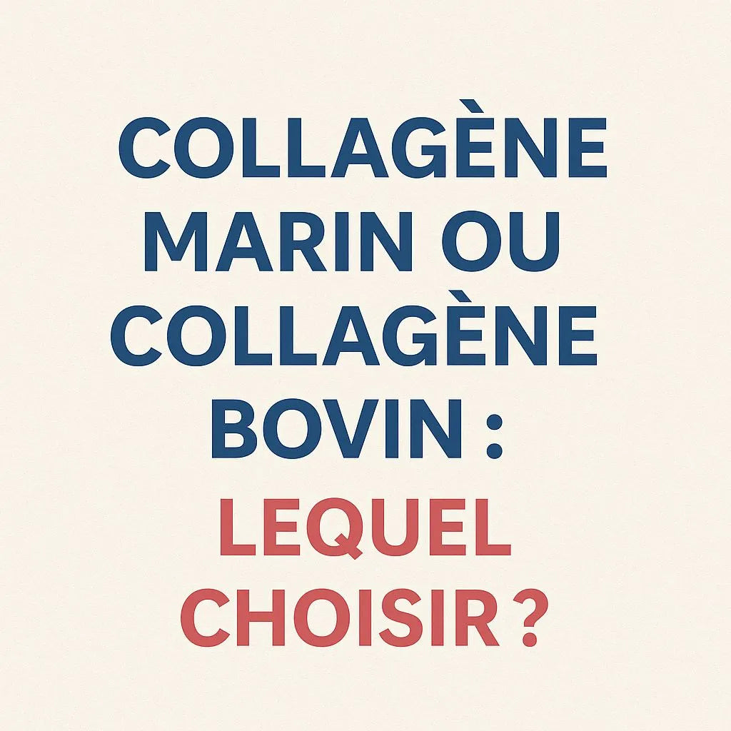 image informative sur les différences entre collagène marin et collagène bovin selon leurs bienfaits