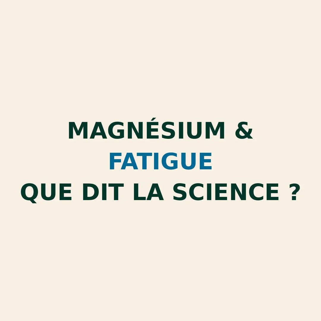 image informative SEO sur le lien entre magnésium et fatigue avec un design clair et professionnel