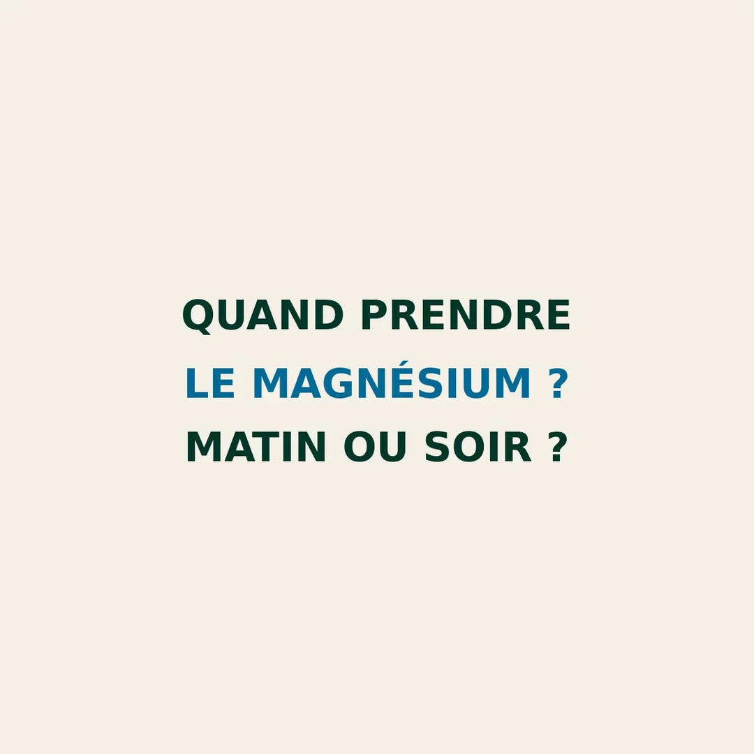 image SEO illustrant la question du moment idéal pour prendre du magnésium pour améliorer l’énergie, la détente ou le sommeil