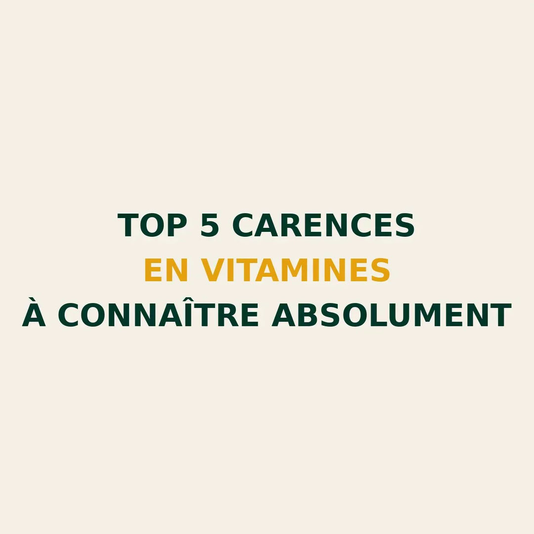 image informative SEO sur les carences les plus fréquentes en vitamines D B9 B12 C et B6 avec un visuel clair et professionnel