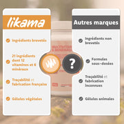Comparatif multivitamines Likama avec ingrédients brevetés formule complète et fabrication française
