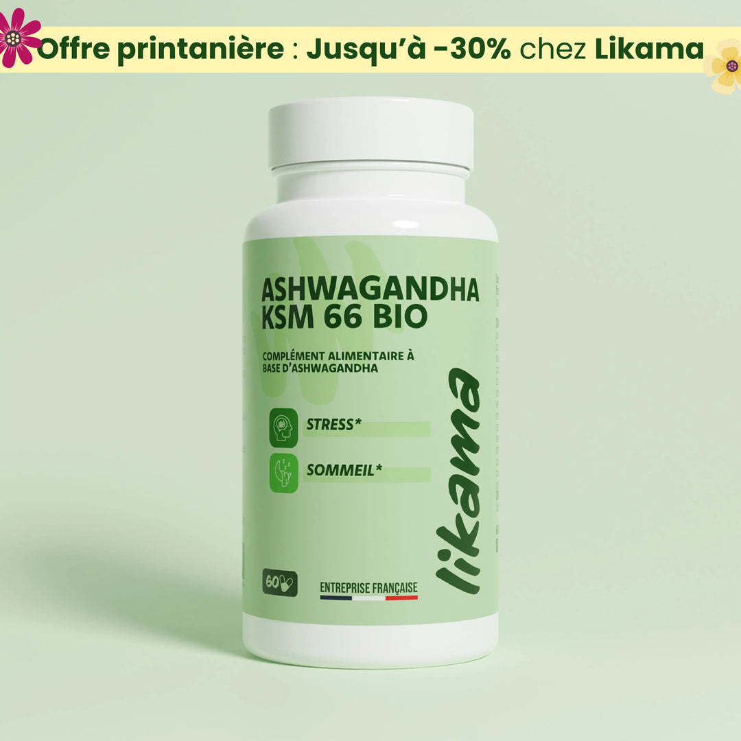 Ashwagandha KSM 66 bio Likama pour réduire le stress et améliorer le sommeil