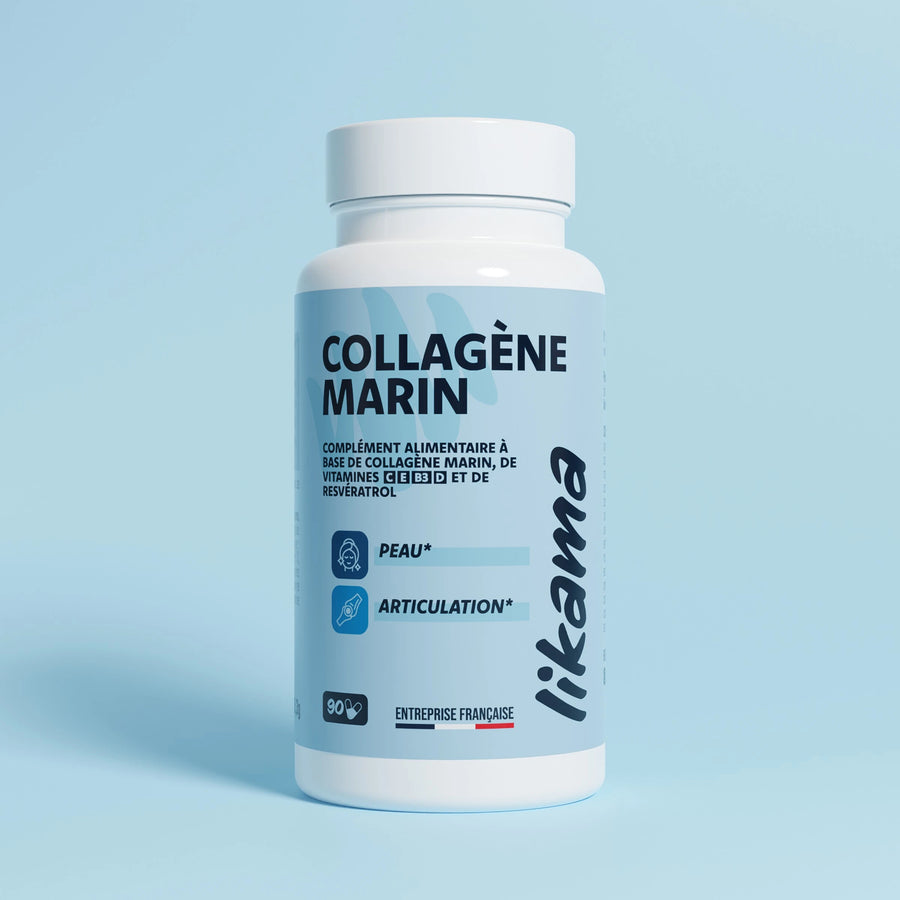 pilulier collagene marin likama 90 gélules peau articulations resveratrol