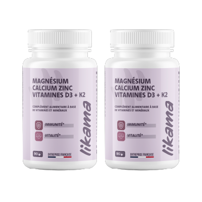 Magnésium Calcium Zinc Vitamines D3 + K2