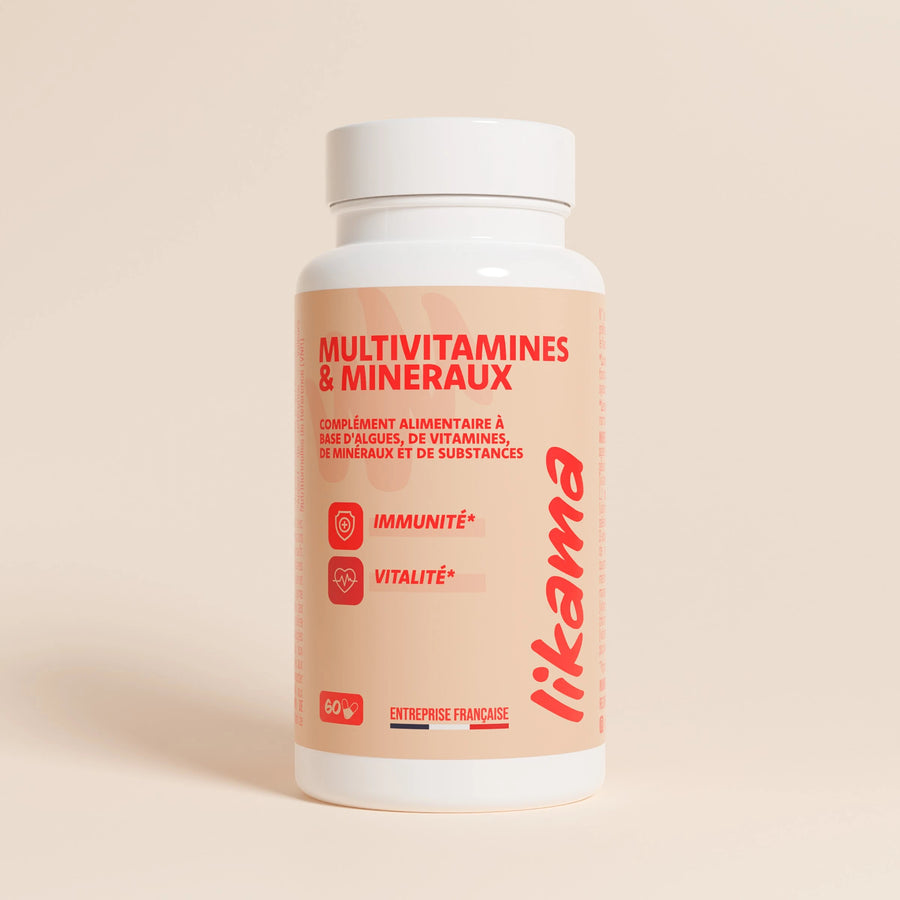 Pilulier de multivitamines et mineraux Likama pour l'immunite et la vitalite formule a base d'algues et micronutriments